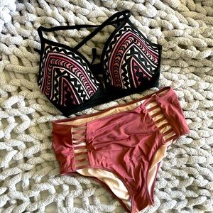 High waisted shade and shore bikini